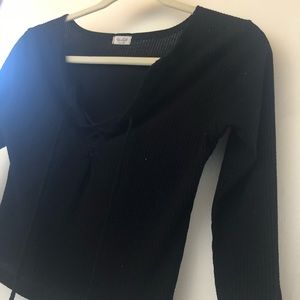 J Galt black crop top